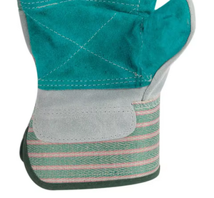 Venta al por mayor XL tamaño cuero de vaca algodón construcción guantes doble palma trabajo seguridad Anti-Corte antideslizante características mano brazo protección - Product Image 6