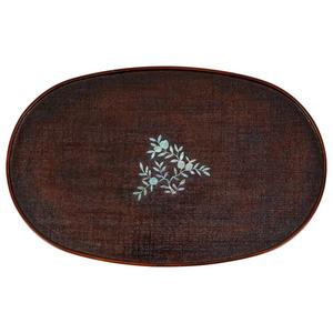 Impresionante bandeja de madera con delicadas incrustaciones florales y acabado artesanal Construcción de alta calidad Acento versátil para el hogar - Product Image 3