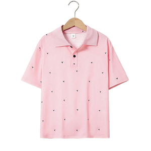 Camiseta Deportiva de Golf de Manga Corta para Hombre, de Alta Calidad, Transpirable, Ajustada, 100% Algodón Tejido, Estampada, para Verano - Product Image 4