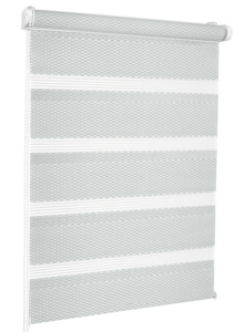 BOJANEK ROLLER ZEBRA Stores verticaux rêveurs jour et nuit en tissu polyester pour la maison et le bureau GRIS GRIN Personnalisable - Product Image 3