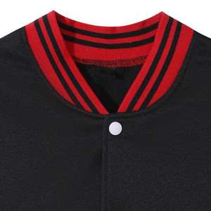 Chaqueta de hombre en blanco de diseñador con logotipo personalizado para hombre, ropa de calle roja y negra, chaqueta de béisbol universitaria con bordado de béisbol de cuero para hombre - Product Image 2