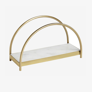 Soporte de tejido de latón de diseño Popular diseño rústico diseño de hoja de moda soporte de tejido decorativo de mesa de nueva llegada - Product Image 3