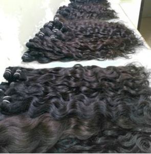 Extensions de cheveux humains indiens naturels de faisceaux de cheveux humains non transformés de vague italienne - Product Image 4