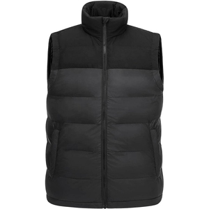 Gilet matelassé en nylon pour homme, rembourrage chaud, sans manches, vêtement d'extérieur avec fermeture éclair intégrale, bodywarmer isolé pour un style décontracté - Product Image 1