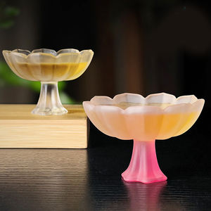 Tasse à thé en cristal JUXINDA, tige de <span class=keywords><strong>lotus</strong></span>, tasse de maître, tasse à dégustation de thé pour femme, tasse à tige unique, style rétro de la dynastie Song. - Product Image 2