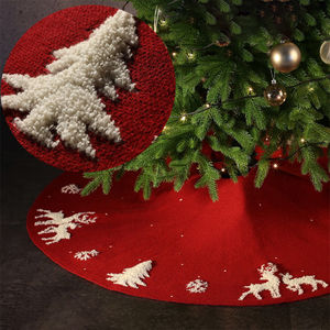 Falda para Árbol de Navidad Hecha a Medida, Suave y Ecológica, Decoración Festiva para el Hogar, Decoración Interior de Invierno, Venta al por Mayor de Fábrica - Product Image 1