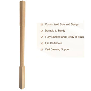 Balaustre de Madera de Arce Duro Ajustable, Minimalista, Ecológico y Duradero para Escaleras Interiores, Accesorios para Muebles - Product Image 2