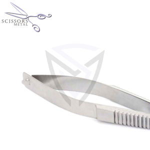 Ciseaux à cuticules à ressort droits finis satinés de haute qualité Nouveaux ciseaux écologiques et ciseaux à sourcils - Product Image 2