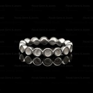 Best-seller : composants de bijoux en argent sterling 925 massif, sertissage semi-monté de 3 mm, pour pierres précieuses, résine, cendres - Product Image 4