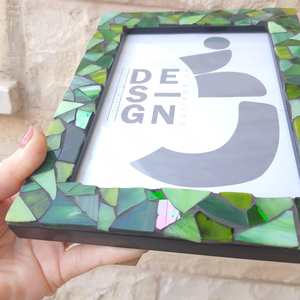 CADRES PHOTO ÉLÉGANTS À MOTIF ARGYLE BLEU - Product Image 3