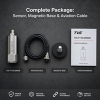 Sensor de Vibración Inalámbrico de 3 Ejes Intrínsecamente Seguro JINWEI TVS-FT-M Ex Ia IIC T6 Ga IP66 316L RS485 6.3KHz con Montaje Magnético para Ventilador de Motor
