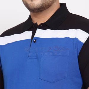 T-shirt polo surdimensionné pour hommes avec détails graphiques et coupe ample moderne pour le style de rue décontracté T-shirt polo grande taille pour hommes - Product Image 4