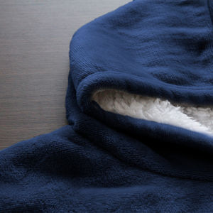 Venta caliente de punto personalizado tejido Simple gigante Sudadera Capucha felpa franela polar Anti-Pilling adultos barato invierno usable - Product Image 5