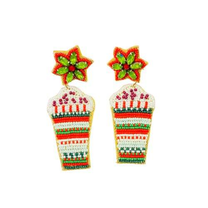 Pendientes hechos a mano con cuentas chapadas en oro para mujer, para fiestas, bodas, compromisos, regalos, joyería artesanal - Product Image 4