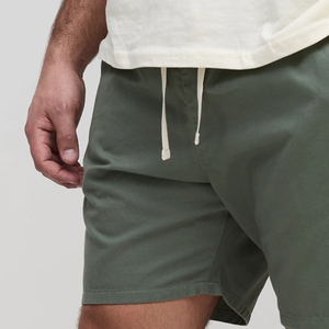 Shorts en coton pour hommes de qualité supérieure, coupe classique, prix de gros, couleur unie, durable, fermeture éclair et matière ajustable, 2026 - Product Image 2