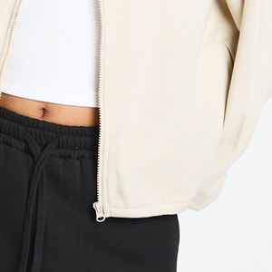 Sweat-shirt pour femme avec fermeture éclair, coupe décontractée, épaules tombantes pour un style sans effort / Parfait pour l'hiver avec logo - Product Image 4