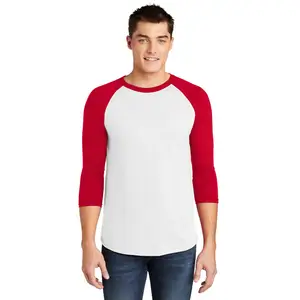 Bella Canvas Unisex 3/4 Sleeve Baseball Tee Men Women Raglan T-Shirt 3200 Cotton Polyester Sport Style Shirt for Mens Ladies