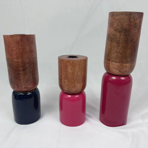 Soporte de vela floral hecho a mano hábilmente elaborado por artesanos indios para bodas y Navidad ecológico disponible para la venta - Product Image 1