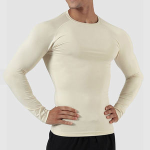 Camisa de compresión de gimnasio para hombre, camisa de entrenamiento de manga larga Rashguard de compresión MMA BJJ, camisetas de culturismo para hombres - Product Image 1