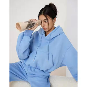 Sudadera con Capucha Extra Grande para Mujer, 100% Poliéster, con Logotipo Personalizado, Secado Rápido, Cintura Elástica, Diseño a Rayas, Conjunto Deportivo para Adultos, 2025 - Product Image 3