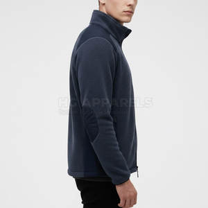 Veste d'hiver en laine sherpa, design isolé, texture douce, logo sur le devant, écologique, coupe-vent, veste d'hiver élégante pour homme - Product Image 6