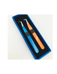 Juego de pinzas para pestañas al por mayor, las pinzas para pestañas más vendidas, acero inoxidable de alta calidad, Etiqueta Privada, buen precio - Product Image 1