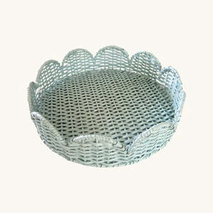 ถาดหวายทรงหอยเชลล์ธรรมชาติถาดหวายสำหรับตกแต่ง - Product Image 6