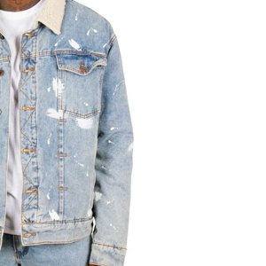 Custom Denim Heavy Jackets en sarga de algodón poliéster Denim Jackets Jeans Set Winter Jeans Varsity Jackets en algodón - Product Image 6