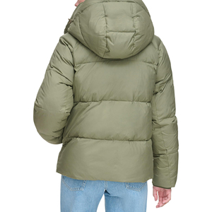 Chaqueta Acolchada de Alta Calidad, con Capucha, Exterior de Cuero Genuino, Impermeable, Transpirable, Cuello Alto, para Invierno, Venta al Por Mayor - Product Image 6