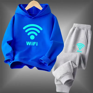 Primavera/otoño ropa deportiva informal niños niñas luminoso 2PC conjunto diario chándal para niños - Product Image 5