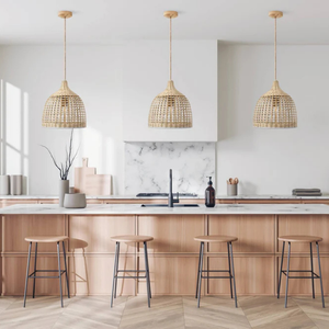 Lámpara Colgante de Ratán Diseñada con Textura Tejida Natural, Efecto de Iluminación Cálida y Estilo Decorativo para Espacios Interiores - Product Image 3