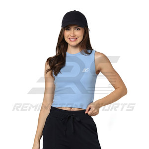 Nueva llegada de las mujeres ropa de gimnasio entrenamiento señoras camiseta sin mangas de alta calidad Yoga deportes Crop Top Fitness OEM personalizado mujeres camiseta sin mangas - Product Image 1