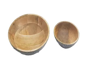 Neuestes Design Mango Holz beton Deep Bowl oder Rühr schüssel New Kitchen Hotel Home Restaurant Supplies zu wettbewerbs fähigen Preisen