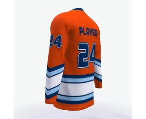 2022 vêtements de sport personnalisés chemises de hockey sur glace uniformes en polyester léger impression de logo personnalisé meilleur design équipement de sport en gros - Product Image 3