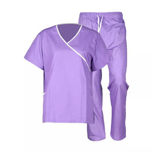 Uniformes médicos de Hospital con cuello en V para hombres y mujeres, uniforme exfoliante, Tops de manga corta, pantalones, Sexy, 2023 - Product Image 1