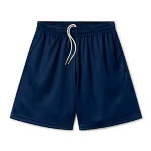 Shorts en maille bleu marine unisexe écologiques IOTA SPORTS, designs personnalisés, respirants, couleur unie, entraînement en salle de sport, séchage rapide, entrejambe de 6 pouces - Product Image 1