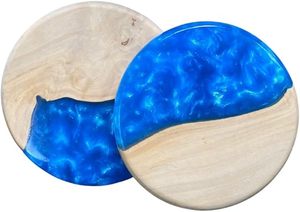 Dessous de verre de Table époxy en bois fait à la main à l'aspect royal - Product Image 3