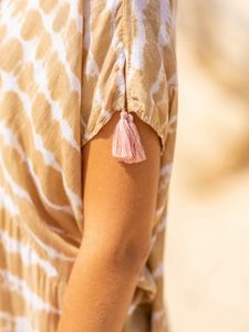 Low Prices Floor-Length V-neck Short Sleeve Tie Dye <b>Kaftans</b> with Soft Rayon Fabric Eco-Friendly & Skin-Friendly Material - Product Image 6