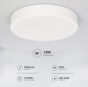 Bogur 18W 4000K Faretto LED rotondo bianco da incasso (GSC 201005050) - Product Image 3