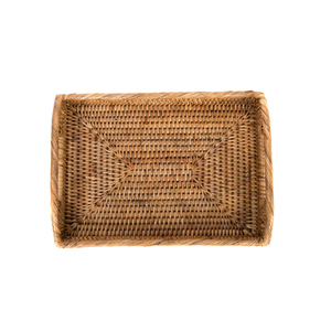 Vente en gros de plateau de courtoisie rectangulaire en rotin rustique plateau de service décoratif pour table basse salle à manger salle de bain du Vietnam - Product Image 2