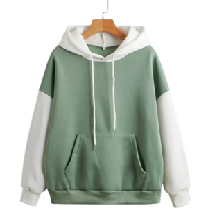 เสื้อฮู้ดดี้ผ้าฟลีซโอเวอร์ไซส์พรีเมียม 100% ผ้าฝ้าย ดีไซน์สีบล็อก ผลิตในอินเดีย ขายส่ง OEM สำหรับทุกเพศ - Product Image 5