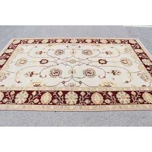 Grand tapis turc de 6,7 x 10 pieds, tapis vintage, tapis en laine beige marron à imprimé animal - Product Image 3