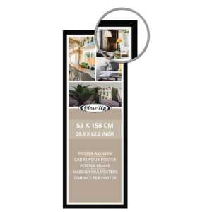 Cadre d'affiche décoratif en bois au design moderne 53 x 158 cm MDF Noir - Product Image 4