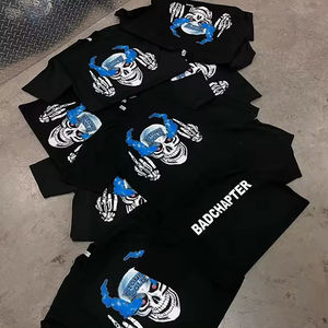 เสื้อยืดแขนสั้นหนาพิมพ์ลายสำหรับผู้ชายเสื้อยืดพิมพ์ลายบ็อกซี่ฟิตฝรั่งเศสเทอร์รี่ - Product Image 3