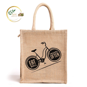 Bolsas de yute impresas personalizables de la mejor calidad 100% yute arpillera excelentes textiles y bolsas de compras de cuero - Product Image 2