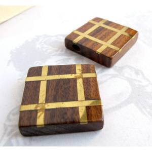 Square <b>Wood</b> and Copper Inlay Coasters Top Selling Custom Shape and Size <b>Blank</b> <b>Wood</b> & Brass Inlay Coaster - Product Image 4