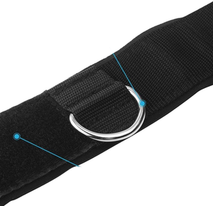 Correas de tobillo acolchadas de neopreno y nailon negro y rosa ajustables Protección de máquina de cable de fitness para gimnasio con neopreno para entrenamientos de gimnasio - Product Image 4