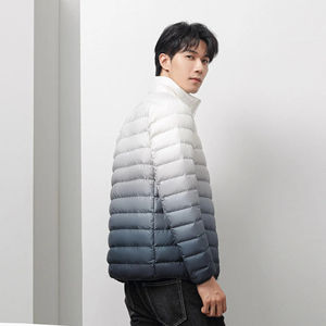 Automne hiver Ultra-léger dégradé veste pour hommes 90% canard toile col montant vêtements d'extérieur sport manteau de haute qualité - Product Image 4