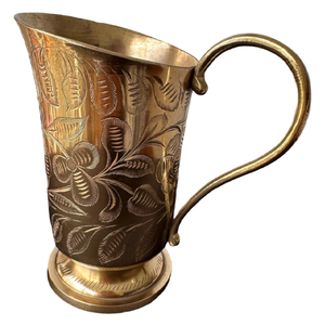 Jarra Vintage de Latón Puro con Grabado y Acabado Pulido para Hogar, Restaurante y Hotel, Jarra Metálica para Agua - Product Image 2
