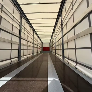 3 Axle 60 Ton Semi Trailer Side <b>Curtain</b> Roll Up <b>Curtains</b> Waterproof Tarps Steel Material <b>Heavy</b> Duty Max 80 Ton Transport Trailer - Product Image 1